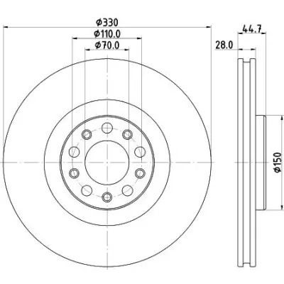 Mayoreo Disco de freno HELLA 8DD 355 134-801